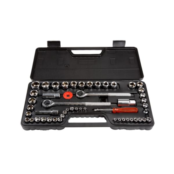 Fleming Supply 52 Piece 1/4, 3/8 and 1/2 Drive Socket Set SAE and Metric 769983NYI - main